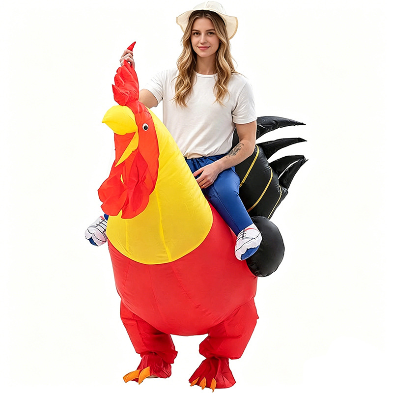 Halloween Costume Adult - ชุดแฟนซีเป็ดตัวผู้เป่าลมสุดฮาสำหรับฮาโลวีน อุปกรณ์แต่งหน้าสำหรับผู้ใหญ่ ของตกแต่งงานปาร์ตี้ ตุ๊กตาการ์ตูน ชุดเป่าลม อุปกรณ์ประกอบฉากบนเวที