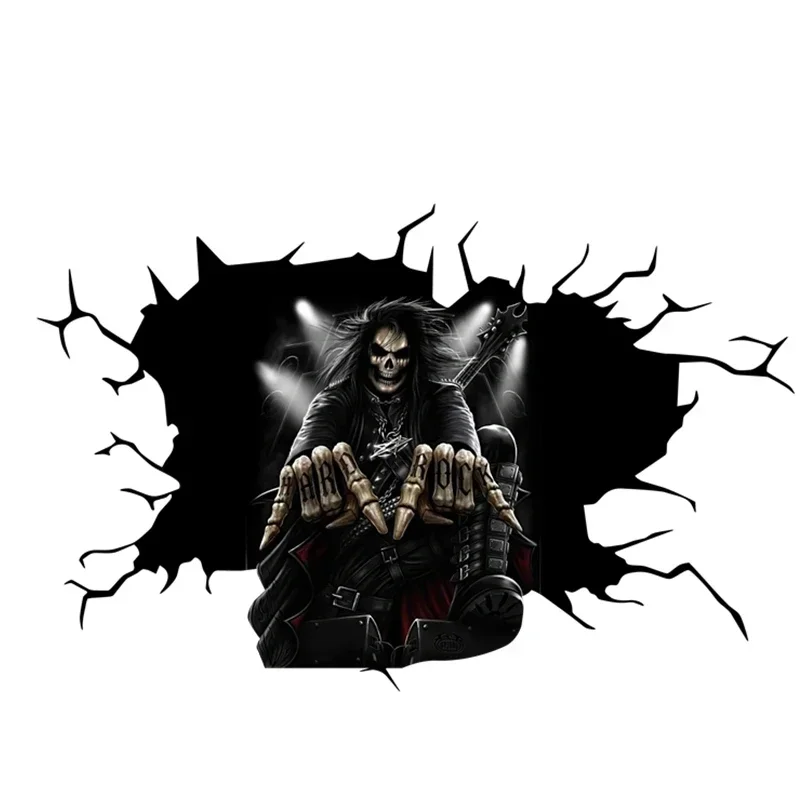 Halloween Skeleton Decoration - สติกเกอร์ติดรถยนต์ลายโครงกระดูกสยองขวัญสำหรับฮาโลวีน สติกเกอร์ไวนิล PVC สำหรับตกแต่งภายนอกรถยนต์และคาราวาน