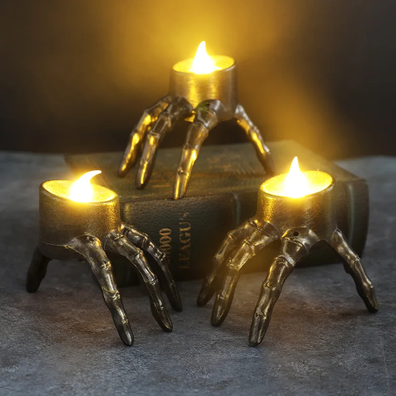 Halloween Skeleton Decoration - ฮาโลวีน Break The Arm Skull เทียน
