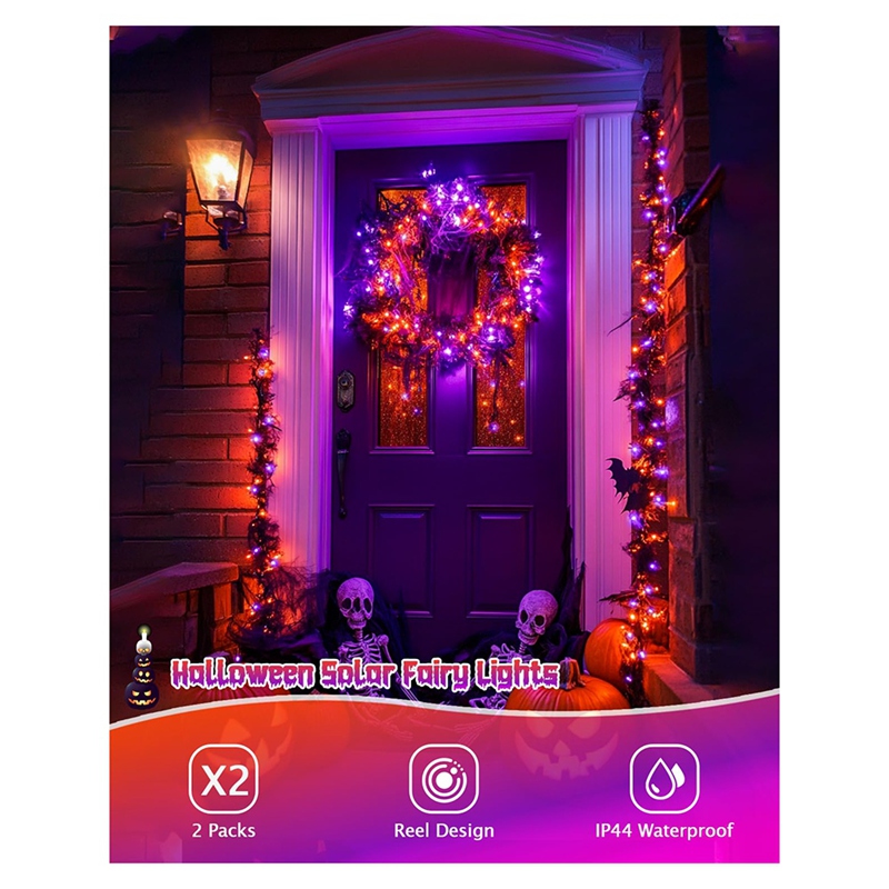 ไฟประดับฮาโลวีนพลังงานแสงอาทิต - Halloween Led String Lights Orange บทวิจารณ์และราคา
