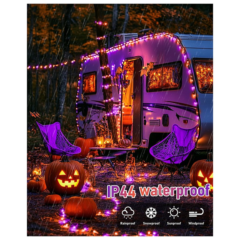 ไฟประดับฮาโลวีนพลังงานแสงอาทิต - Halloween Led String Lights Orange บทวิจารณ์และราคา