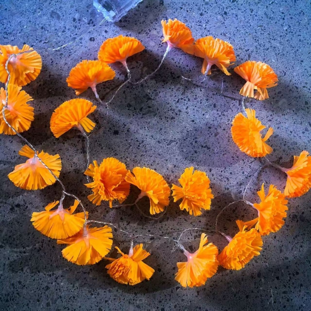 ไฟประดับรูปดอกดาวเรือง LED สำห - Halloween Led String Lights Orange บทวิจารณ์และราคา