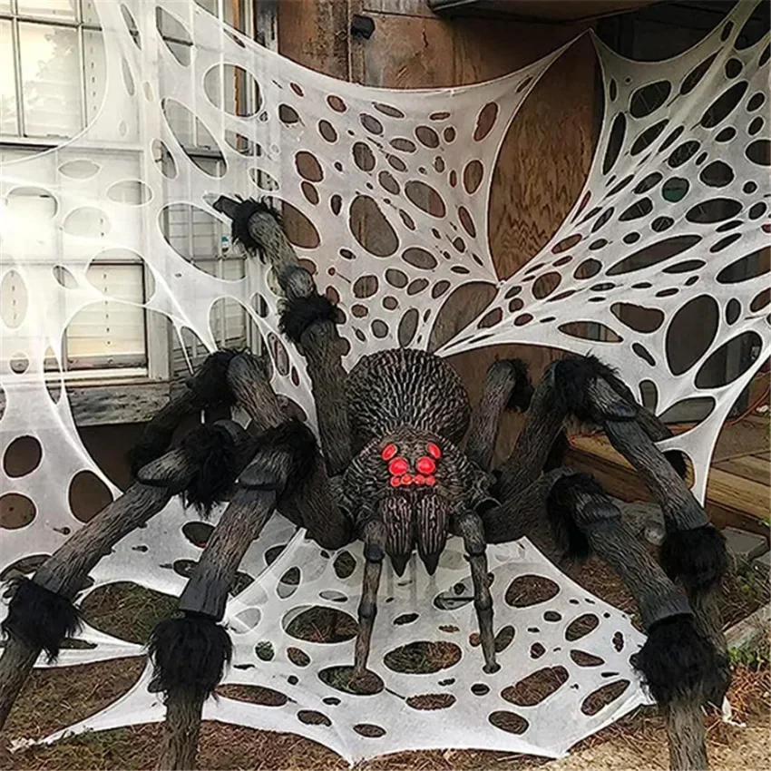 ผ้าตกแต่งลายใยแมงมุมปลอม ขนาด  - Spider Web Halloween Decoration บทวิจารณ์และราคา