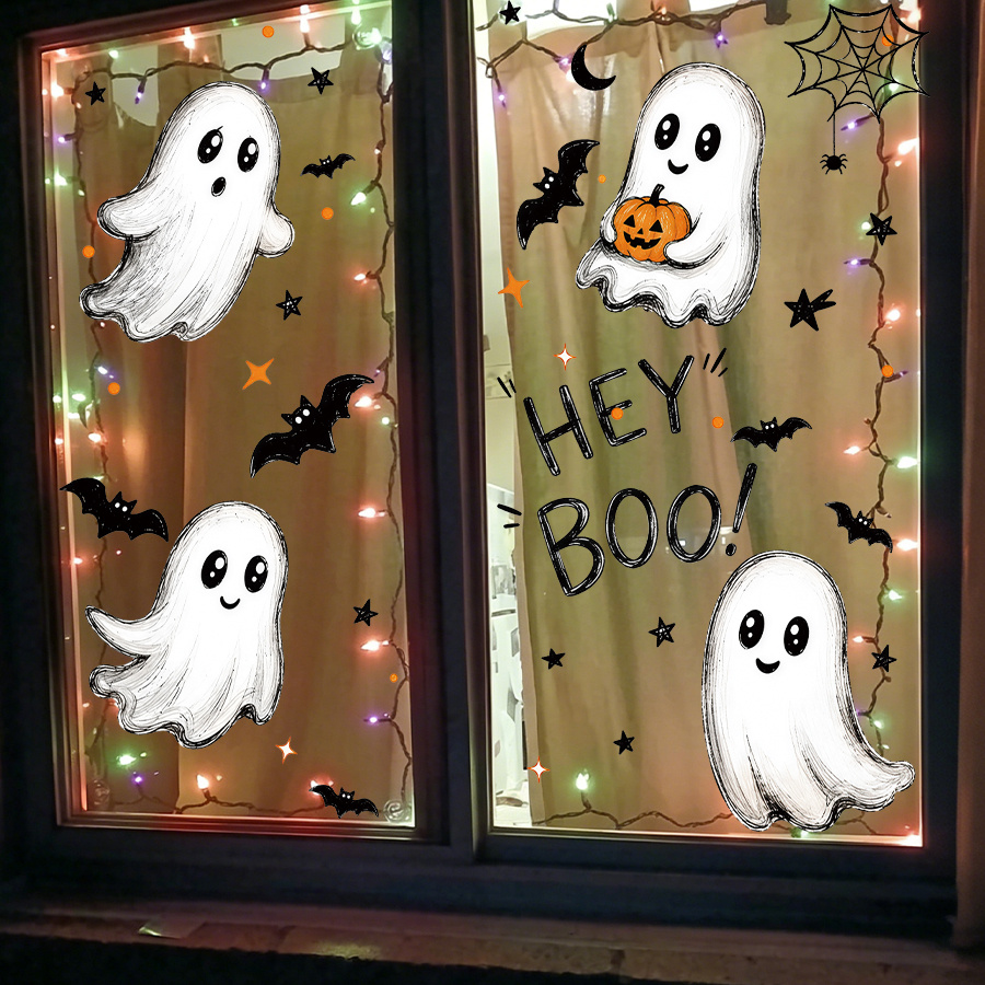 สติกเกอร์ติดกระจกสำหรับฮาโลวีน - Spider Web Halloween Decoration บทวิจารณ์และราคา