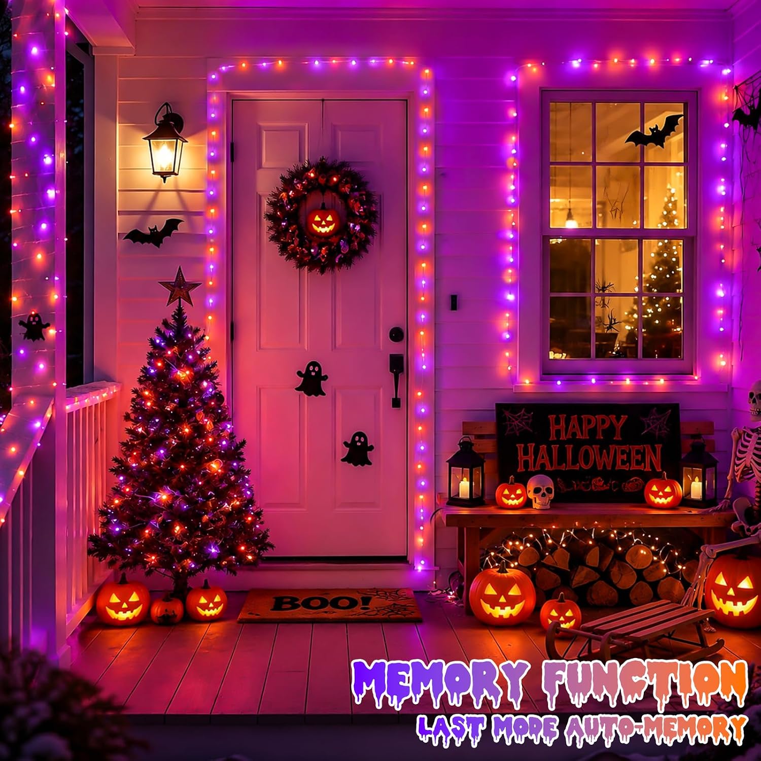 ไฟ LED ฮาโลวีน พลังงานแสงอาทิต - Halloween Led String Lights Orange บทวิจารณ์และราคา