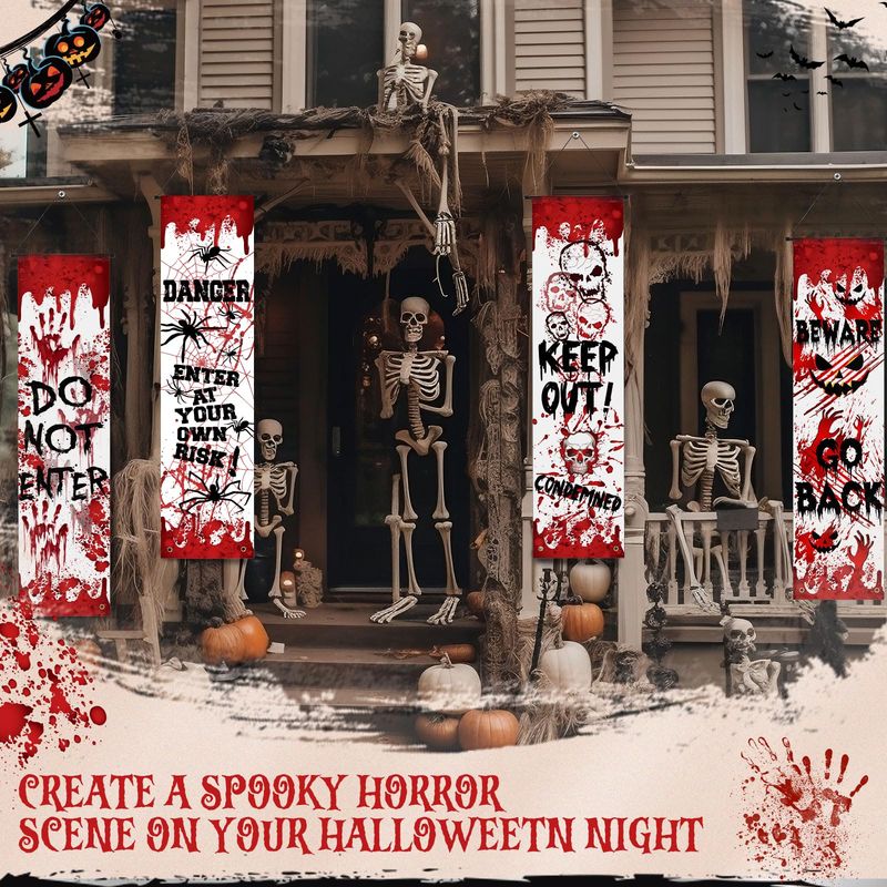VIKAMA ผ้าคลุมประตูเฉลียงฮาโลว - Halloween Skeleton Decoration บทวิจารณ์และราคา