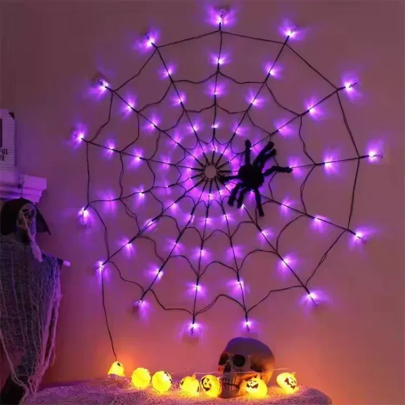 1-4 ชิ้น ไฟประดับ LED ลายใยแมง - Halloween Led String Lights Orange บทวิจารณ์และราคา