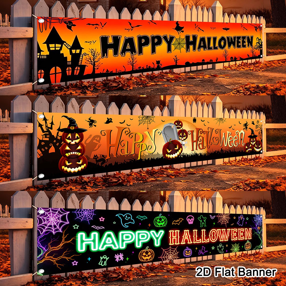 1 ชิ้น แบนเนอร์สุขสันต์วันฮาโล - Pumpkin Lantern Halloween บทวิจารณ์และราคา