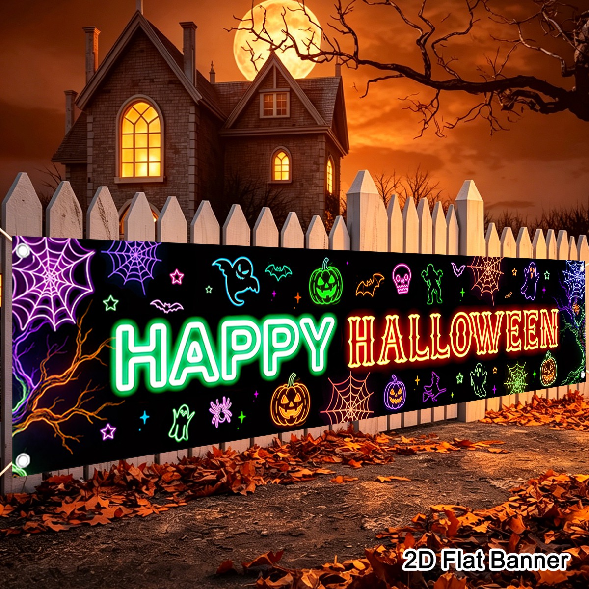 1 ชิ้น แบนเนอร์สุขสันต์วันฮาโล - Pumpkin Lantern Halloween บทวิจารณ์และราคา