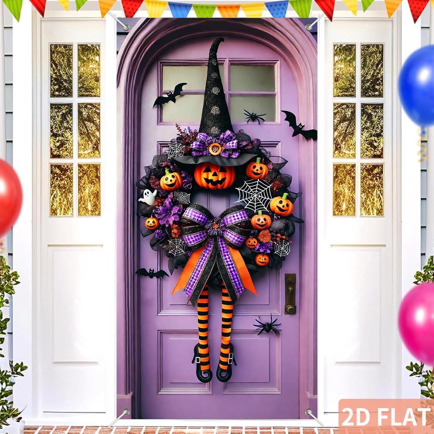 พวงหรีดแม่มดฮาโลวีนสำหรับแขวนป - Spider Web Halloween Decoration บทวิจารณ์และราคา