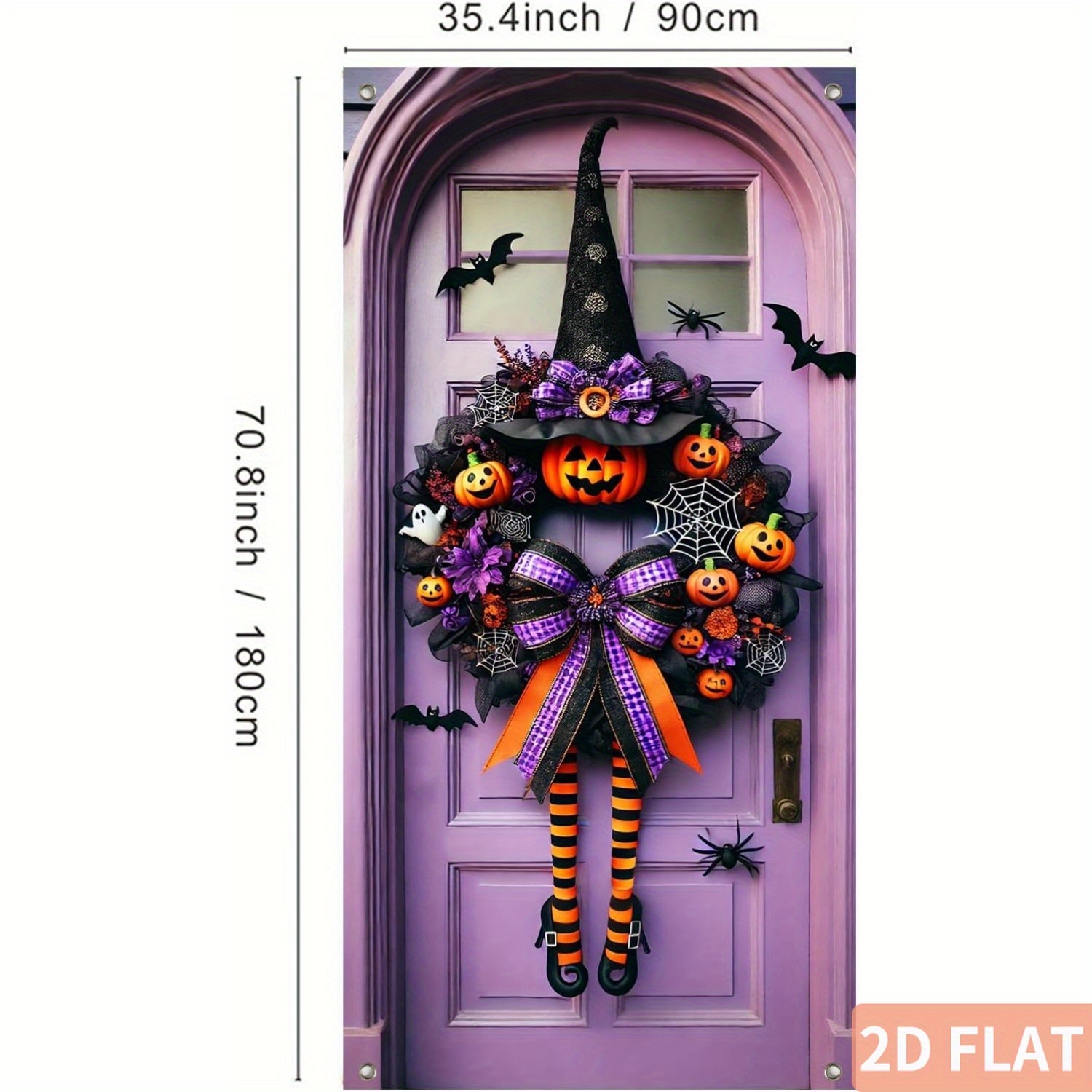 พวงหรีดแม่มดฮาโลวีนสำหรับแขวนป - Spider Web Halloween Decoration บทวิจารณ์และราคา