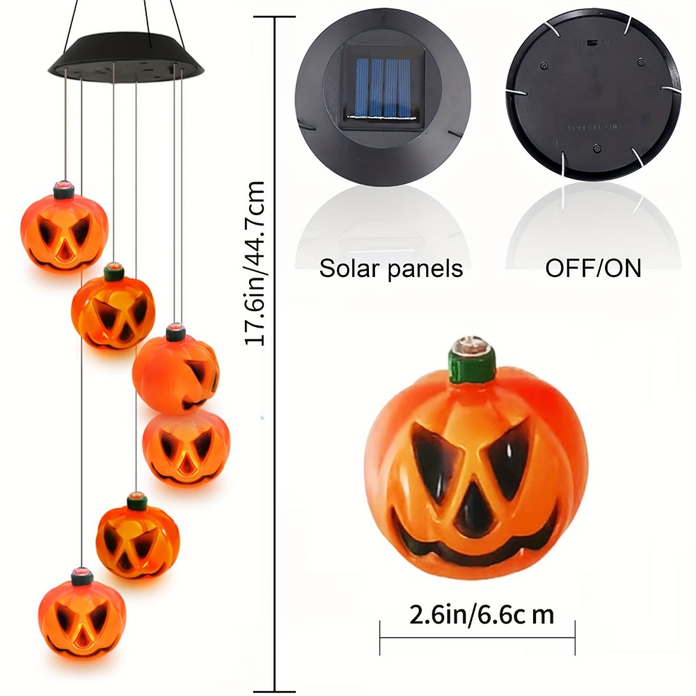 กระดิ่งลมฮาโลวีนรูปฟักทองพลังง - Halloween Pumpkin Decor Led บทวิจารณ์และราคา