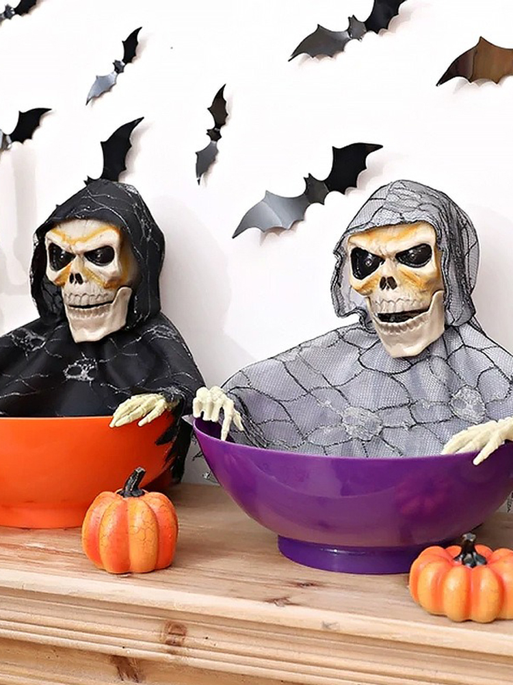 ที่ใส่ลูกอมรูปยมทูต โครงกระดูก - Halloween Skeleton Decoration บทวิจารณ์และราคา