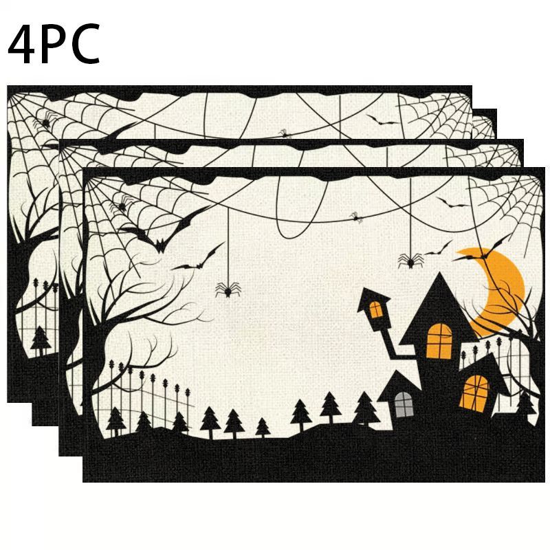 แผ่นรองจานวิคามะ ลายบ้านผีสิงส - Spider Web Halloween Decoration บทวิจารณ์และราคา
