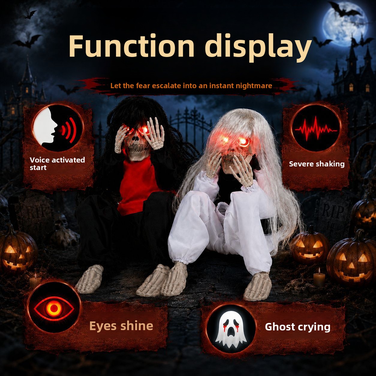 ของตกแต่งรูปโครงกระดูกสำหรับปร - Halloween Skeleton Decoration บทวิจารณ์และราคา