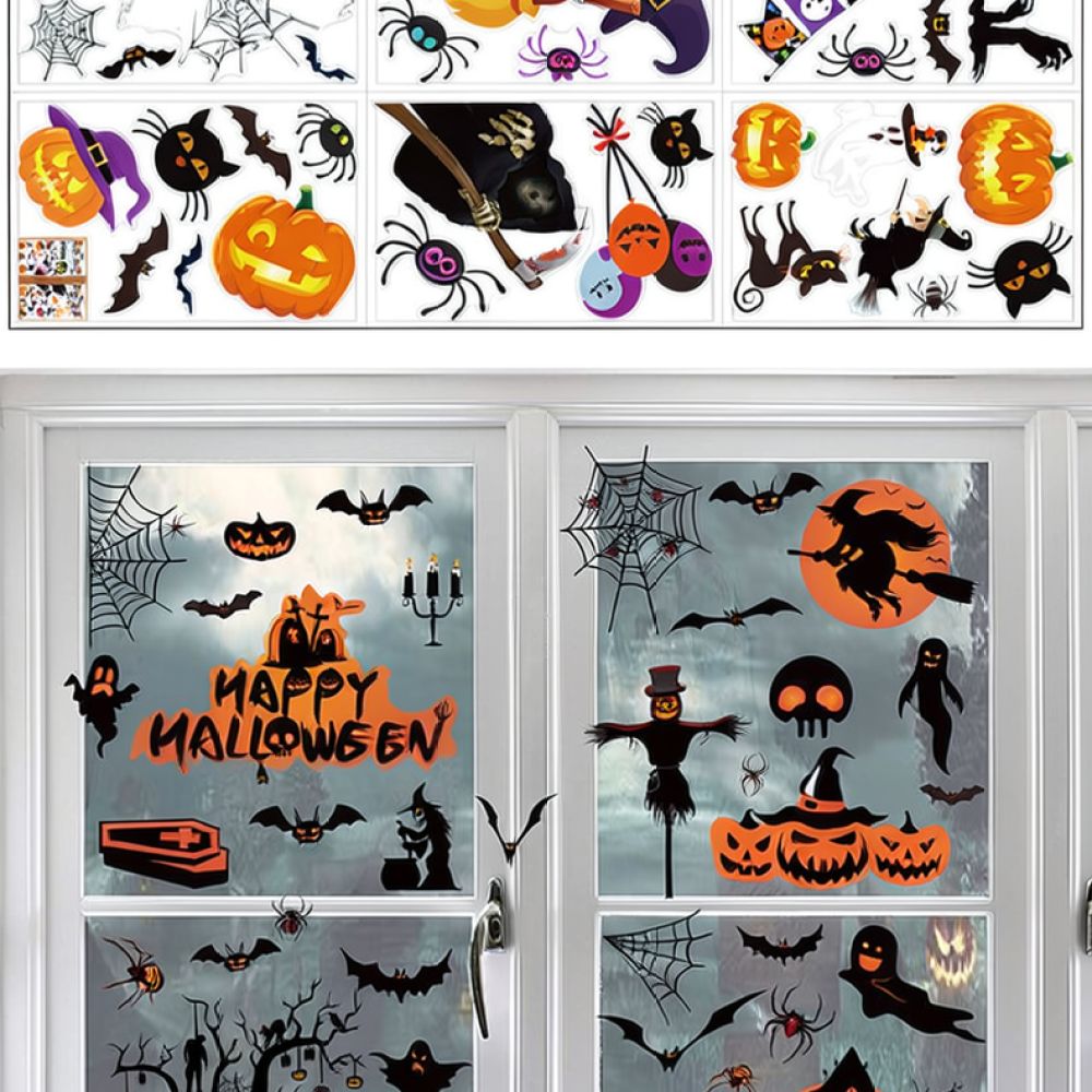 สติกเกอร์ติดผนังฮาโลวีน แบบติด - Halloween Skeleton Decoration บทวิจารณ์และราคา