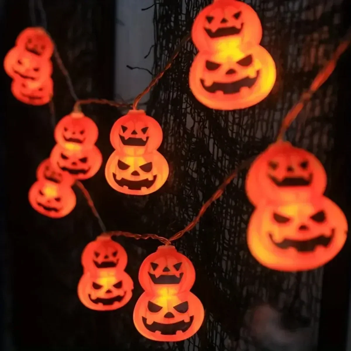 ไฟประดับรูปแจ็คโอแลนเทิร์น ใช้ - Halloween Led String Lights Orange บทวิจารณ์และราคา