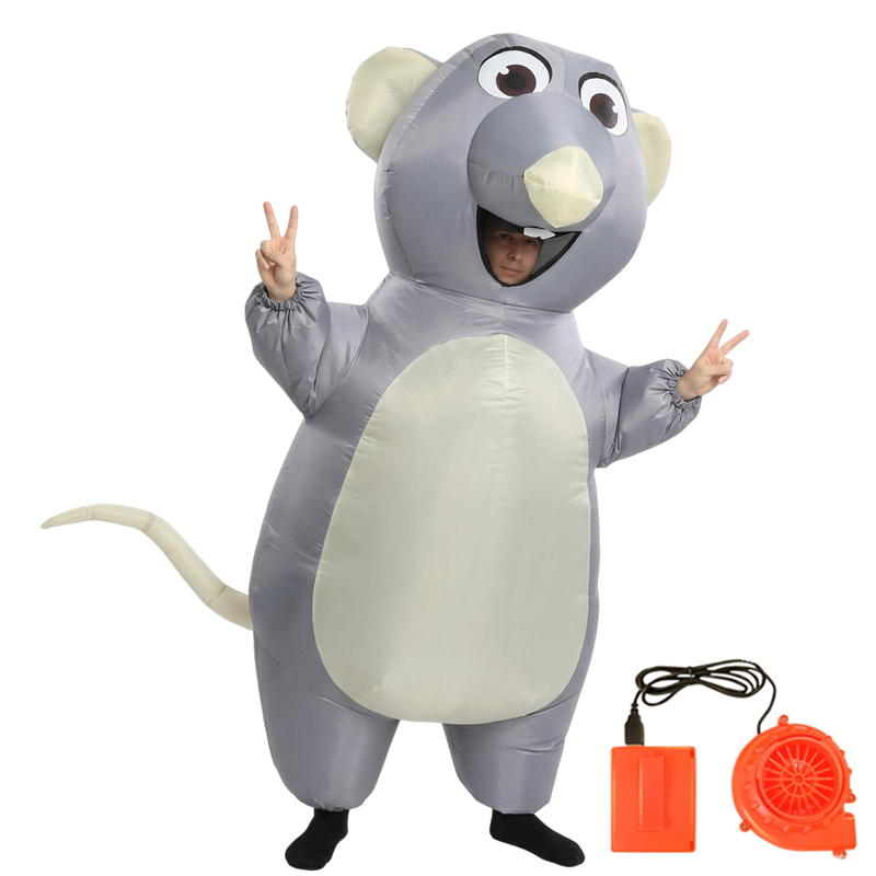 ชุดมาสคอตเป่าลมรูปหนูการ์ตูนสำ - Halloween Costume Adult บทวิจารณ์และราคา