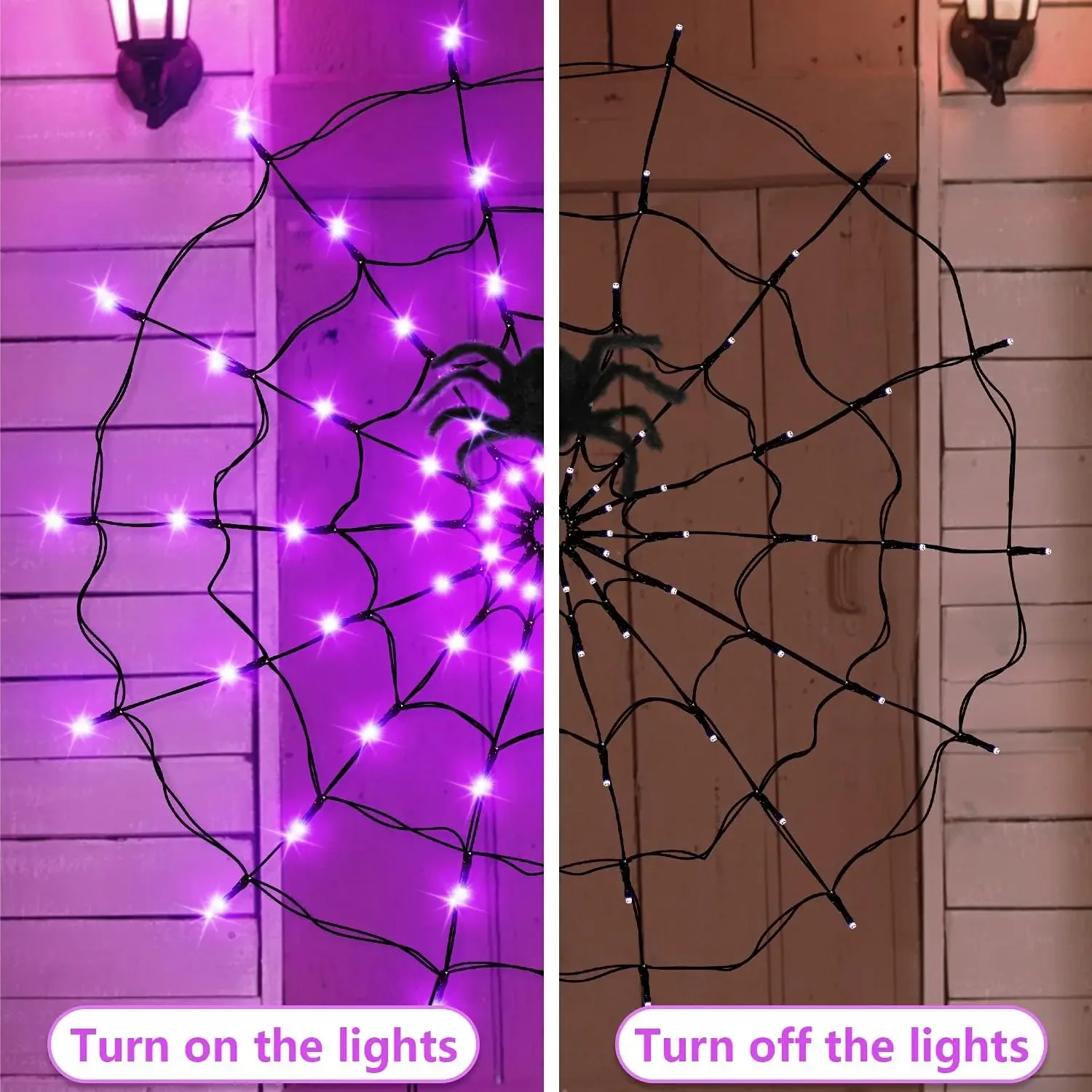 ไฟ LED สำหรับเทศกาลฮาโลวีน รูป - Spider Web Halloween Decoration บทวิจารณ์และราคา