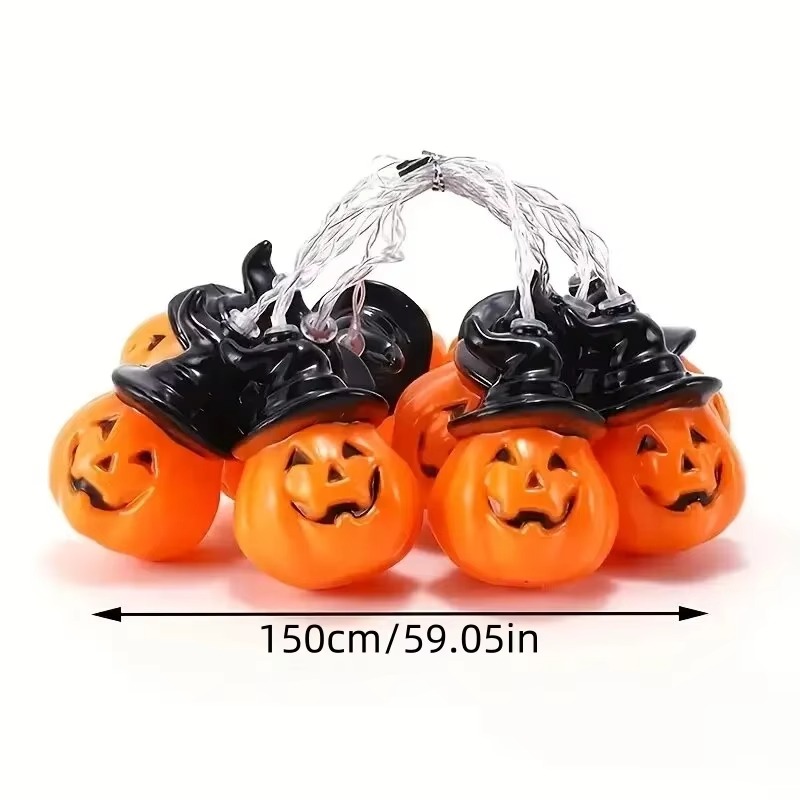ไฟประดับรูปฟักทองหมวกแม่มด, ไฟ - Halloween Led String Lights Orange บทวิจารณ์และราคา