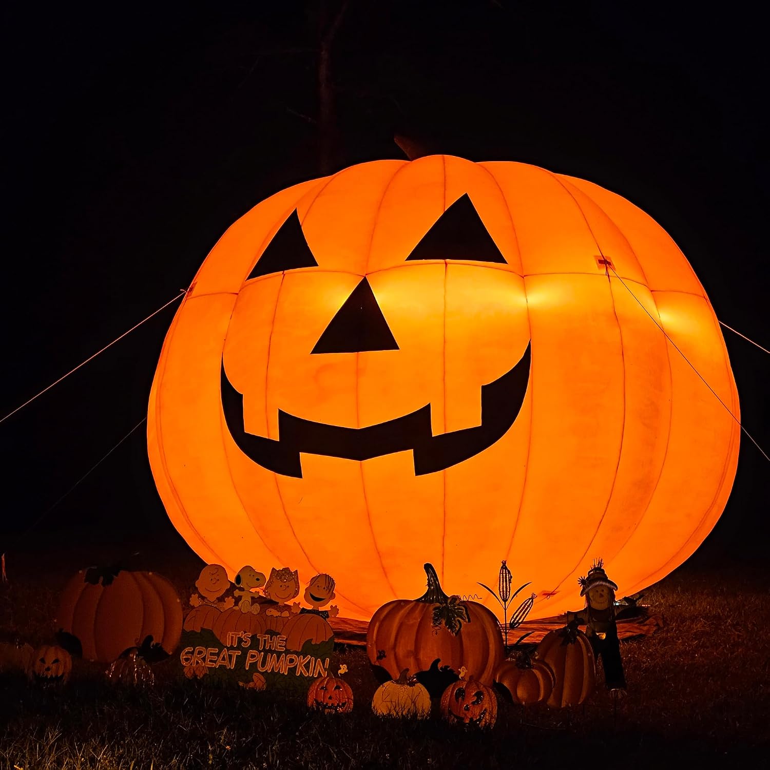 ฟักทองเป่าลมขนาดใหญ่ 10 ฟุต สำ - Halloween Pumpkin Decor Led บทวิจารณ์และราคา