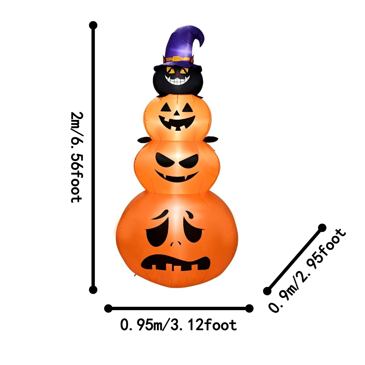 ของตกแต่งวันหยุดกลางแจ้ง ฮาโลว - Halloween Pumpkin Decor Led บทวิจารณ์และราคา