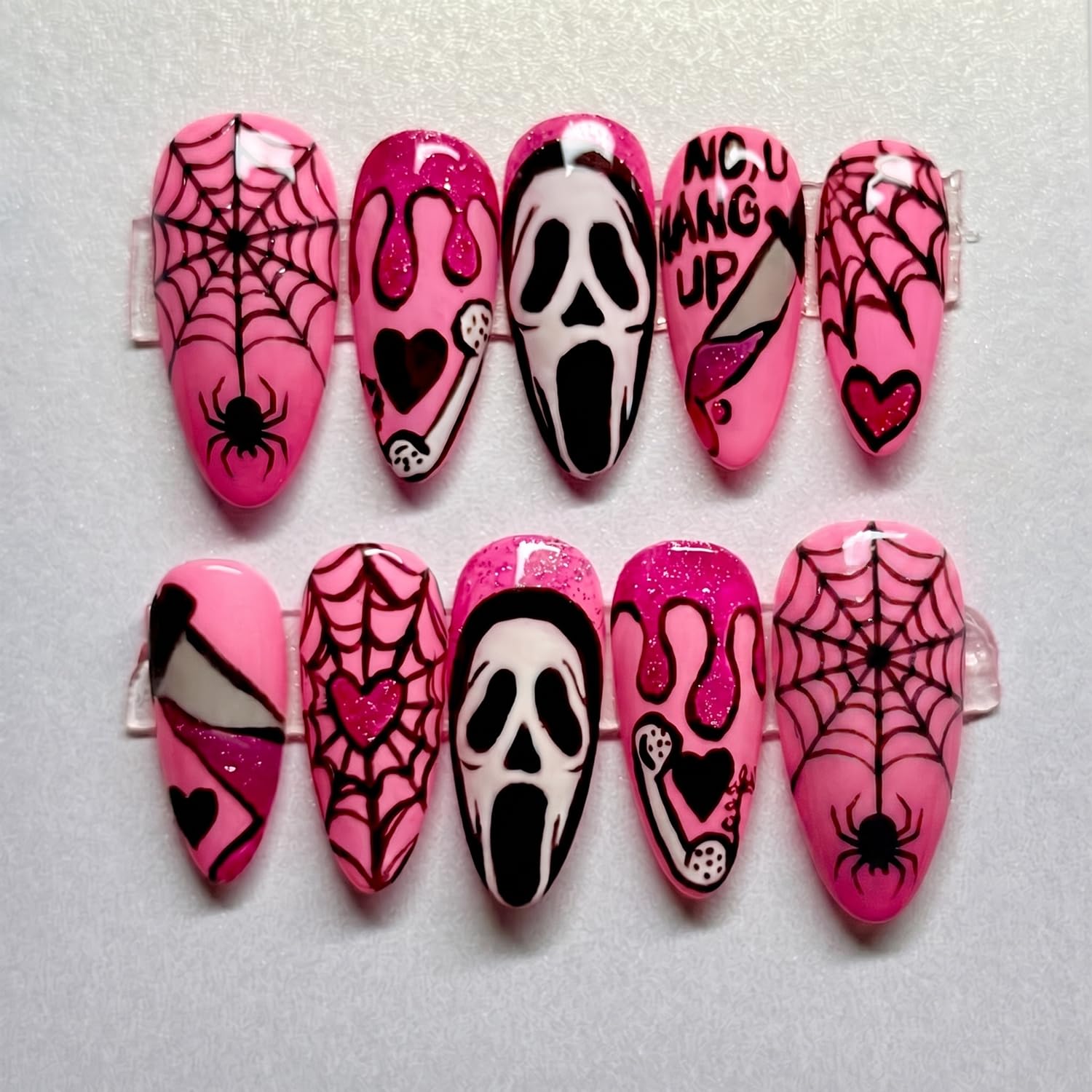 เล็บปลอมแบบกดติดสำหรับฮาโลวีน  - Spider Web Halloween Decoration บทวิจารณ์และราคา