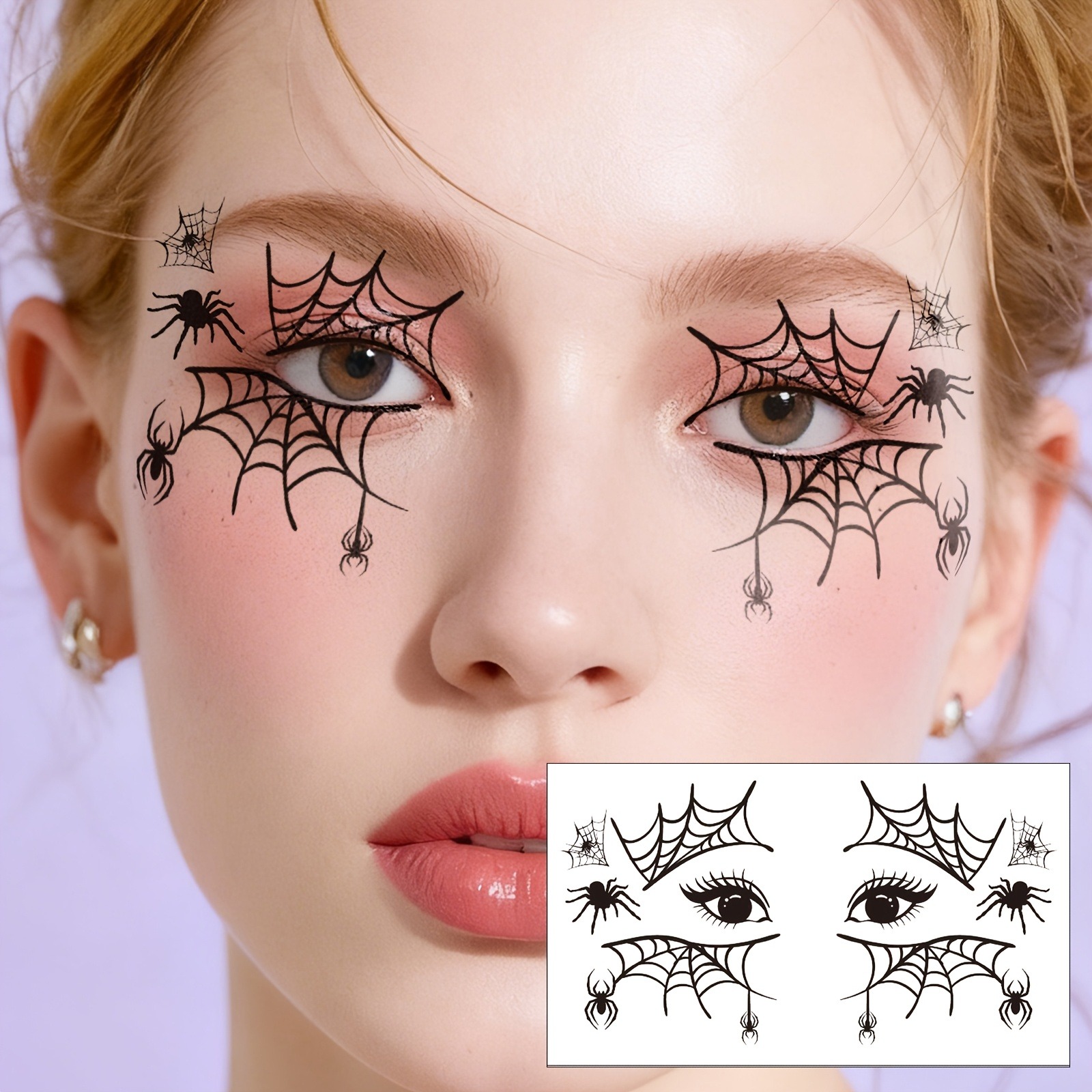 สติกเกอร์ลายแมงมุม/ใยแมงมุมสำห - Spider Web Halloween Decoration บทวิจารณ์และราคา
