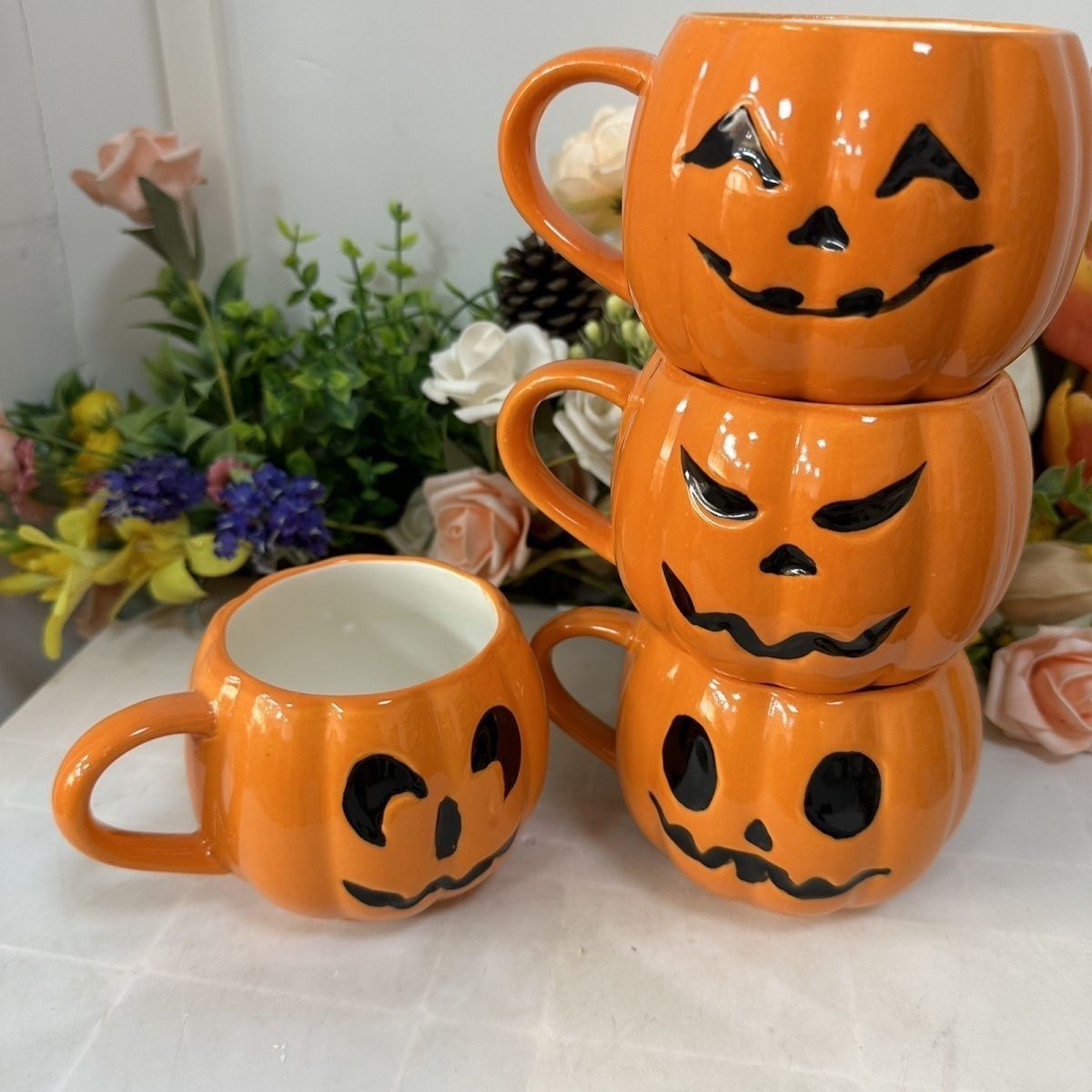แก้วเซรามิกรูปฟักทองแจ็คโอแลนเ - Pumpkin Lantern Halloween บทวิจารณ์และราคา