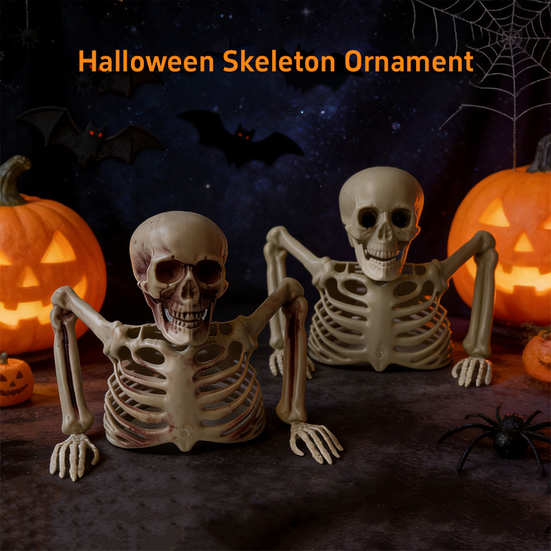 ของตกแต่งหัวกะโหลกโครงกระดูกคร - Halloween Skeleton Decoration บทวิจารณ์และราคา