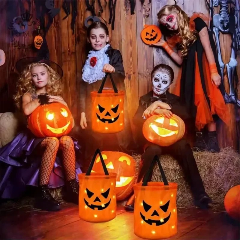 1-10 ชิ้น ตะกร้าฟักทองฮาโลวีน  - Halloween Pumpkin Decor Led บทวิจารณ์และราคา