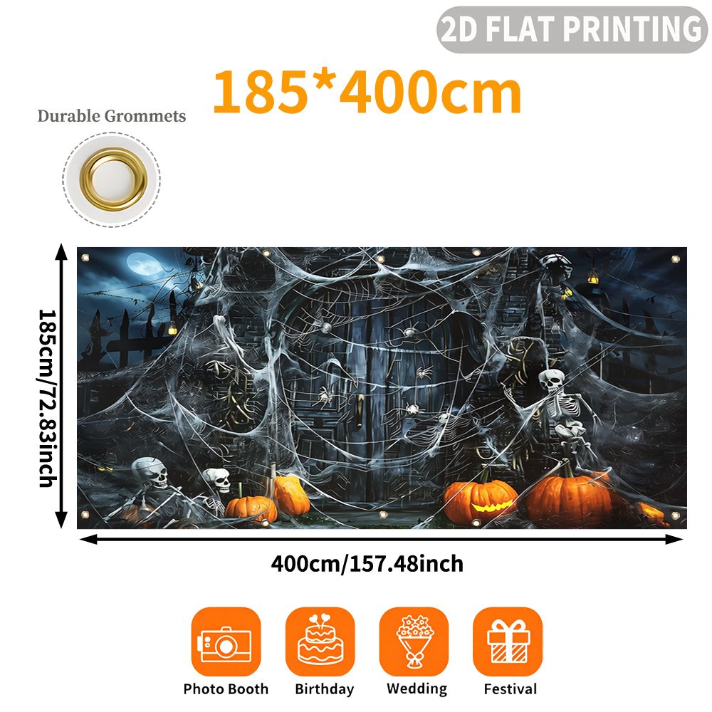 แบนเนอร์ตกแต่งงานปาร์ตี้ฮาโลวี - Spider Web Halloween Decoration บทวิจารณ์และราคา
