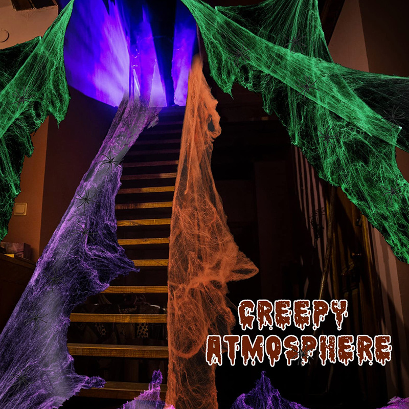 ของตกแต่งฮาโลวีน ใยแมงมุมสีขาว - Spider Web Halloween Decoration บทวิจารณ์และราคา