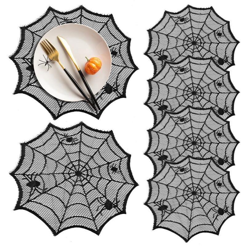 2/4 ชิ้น ผ้าปูโต๊ะลายใยแมงมุมส - Spider Web Halloween Decoration บทวิจารณ์และราคา