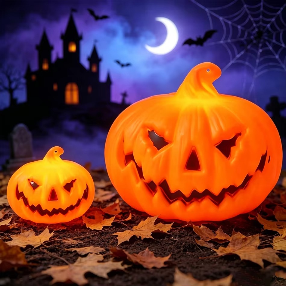 โคมไฟฟักทอง LED แสงวอร์มไลท์ แ - Halloween Pumpkin Decor Led บทวิจารณ์และราคา